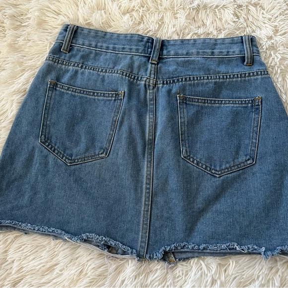 Princess Polly Hallie Denim Mini Skirt - Size 6 - Picture 2 of 4